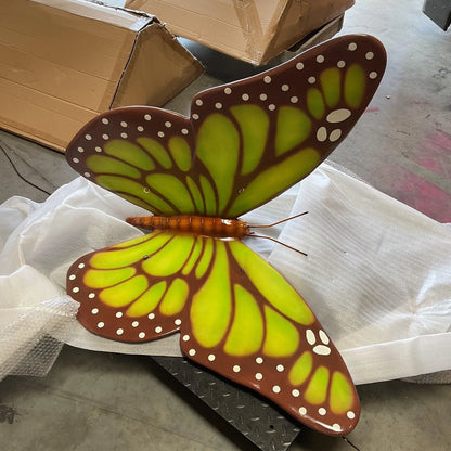 Large Green Butterfly Statue