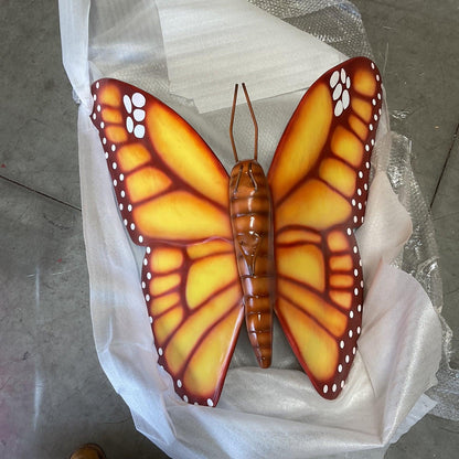 Large Orange Butterfly Statue