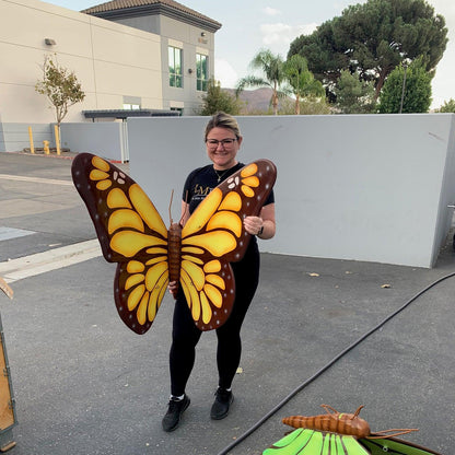 Large Orange Butterfly Statue