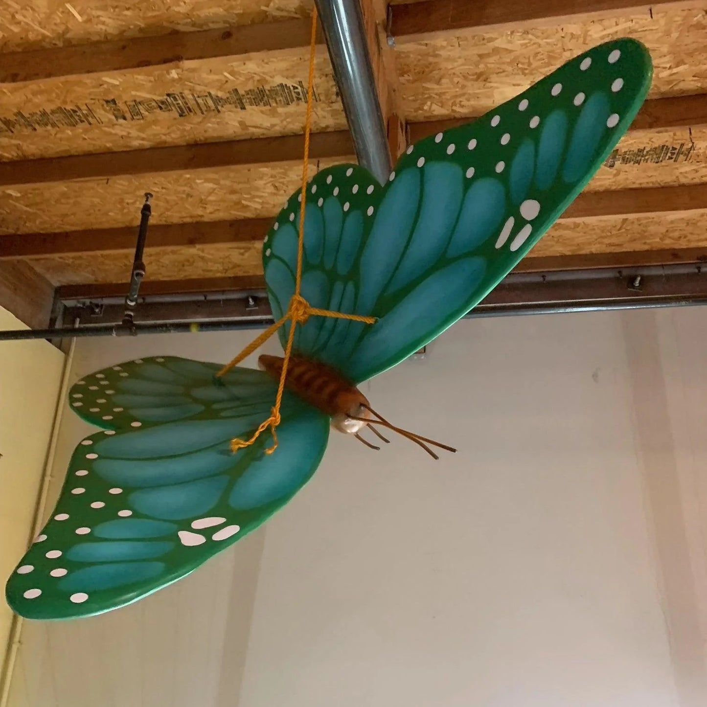 Large Cyan Butterfly Statue