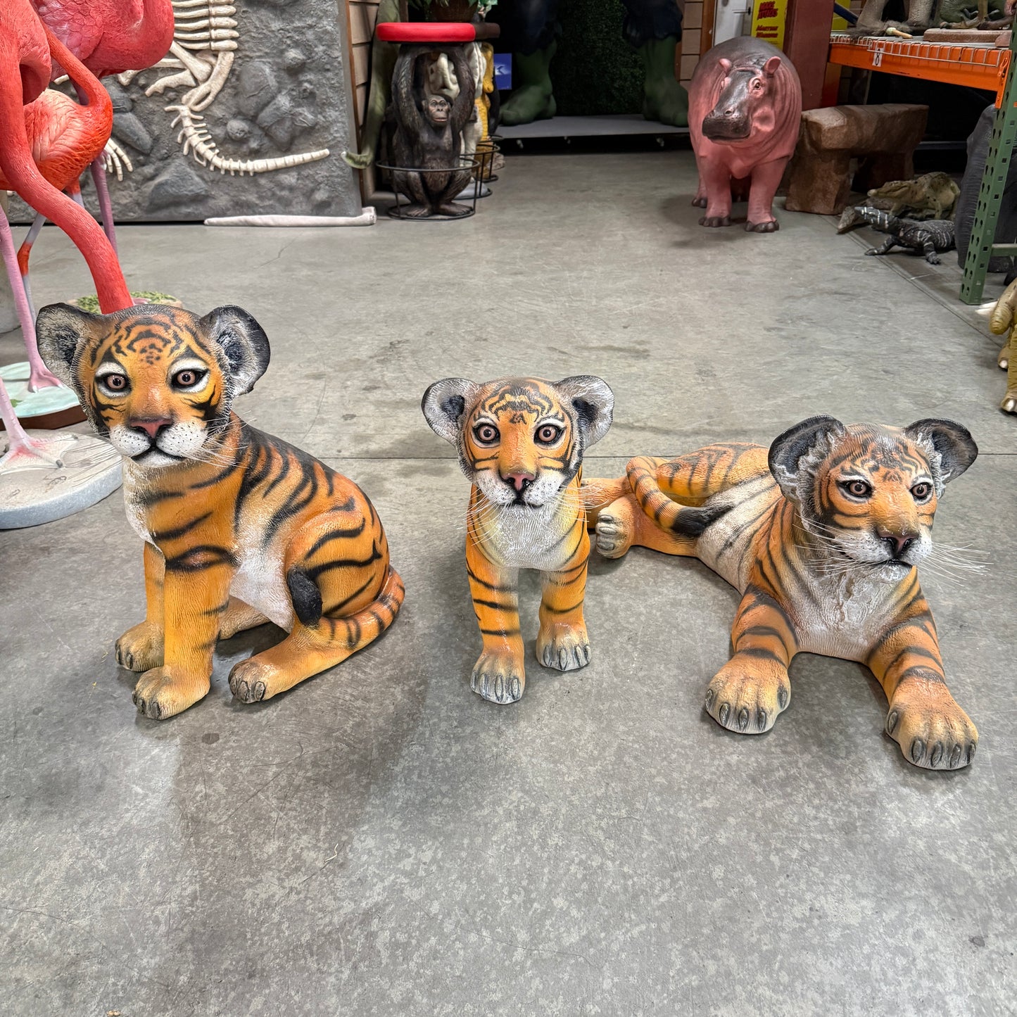 Tiger Cub Sitting Statue