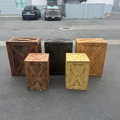 Small Rustic Brown Crate