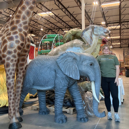 Large Standing Elephant Statue A0593-R093-PT