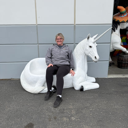 Unicorn Bench Statue