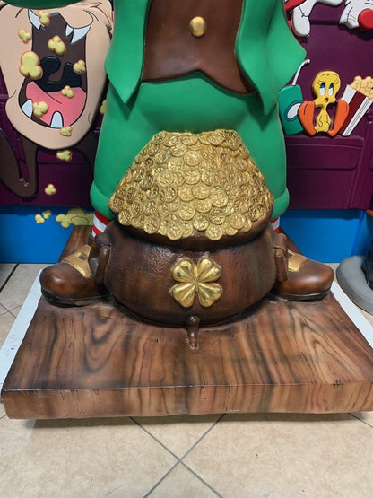 Leprechaun With Gold Life Size Statue