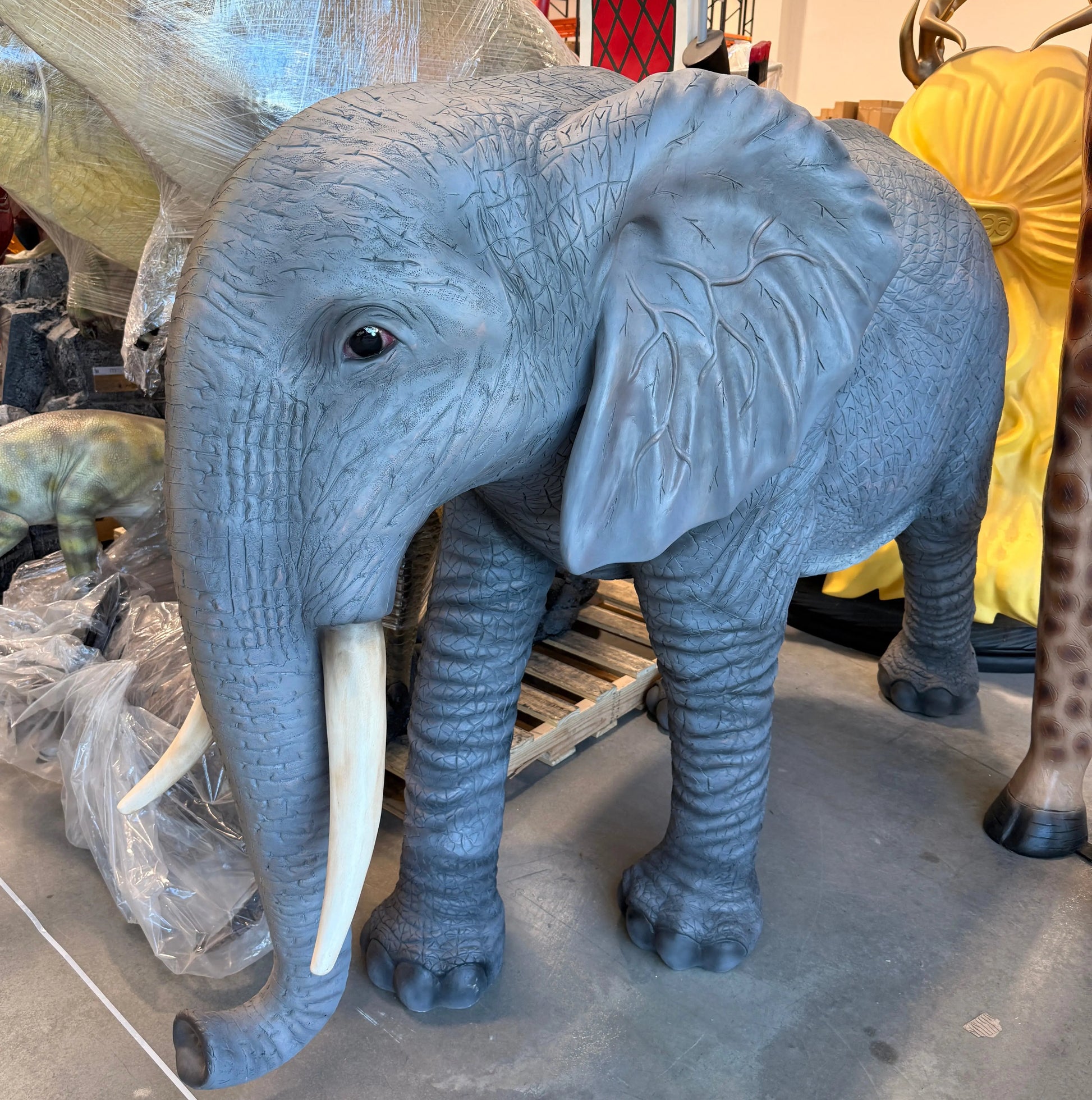 Large Standing Elephant Statue A0593-R093-PT