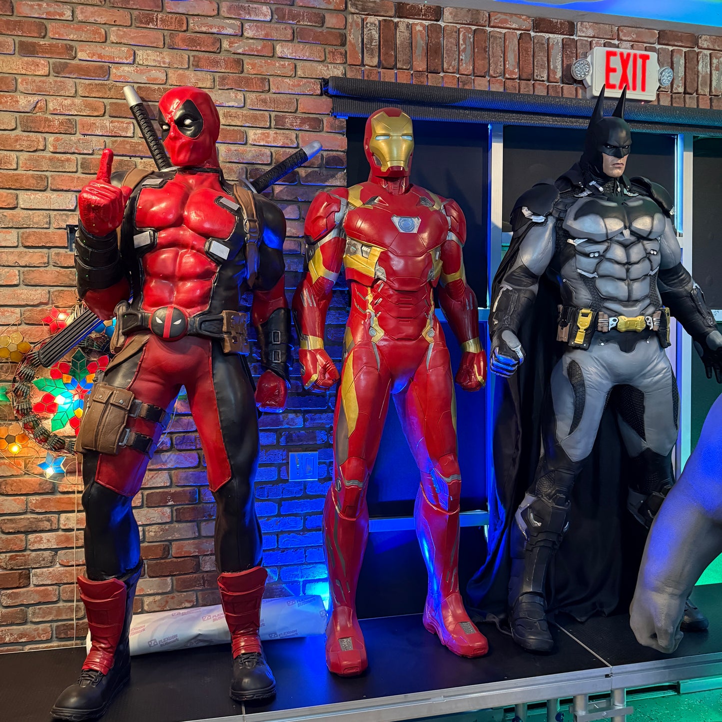 Iron Metal Man Super Hero Statue