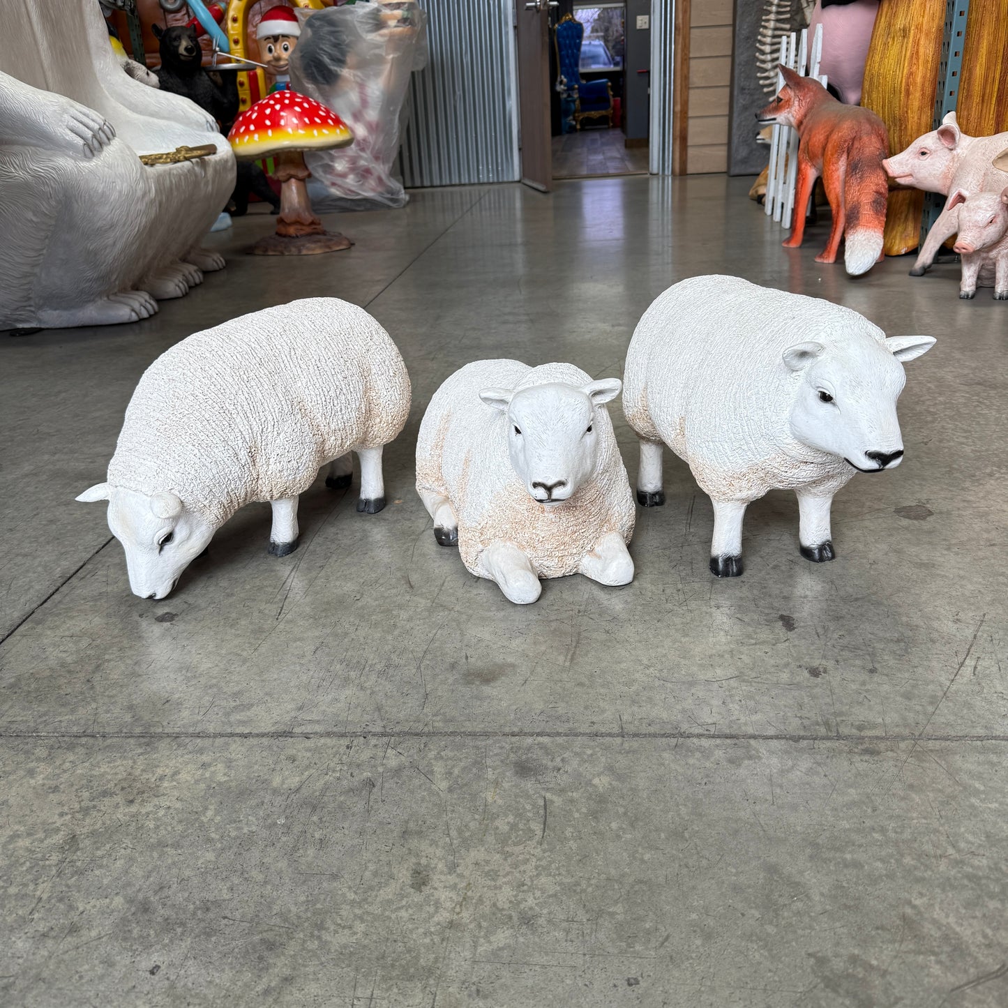 Texelaar Baby Sheep Head Up Statue