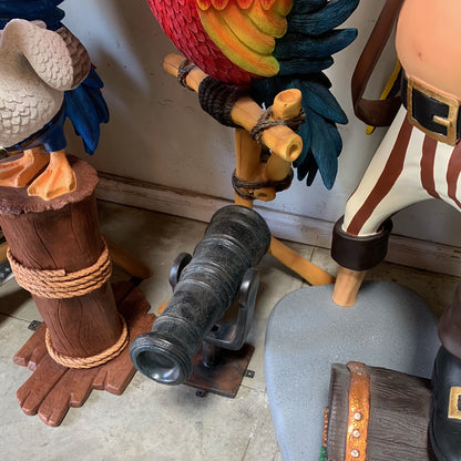 Small Pirate Cannon Life Size Statue