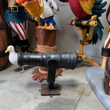 Small Pirate Cannon Life Size Statue