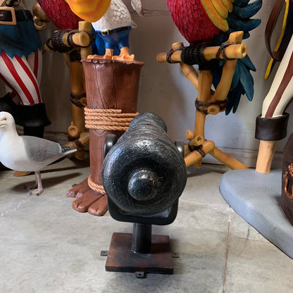 Small Pirate Cannon Life Size Statue
