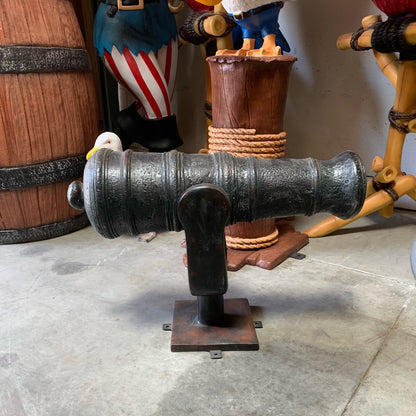 Small Pirate Cannon Life Size Statue
