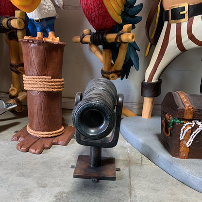 Small Pirate Cannon Life Size Statue