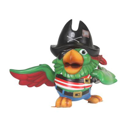 Comic Pirate Parrot Life Size Statue Prop