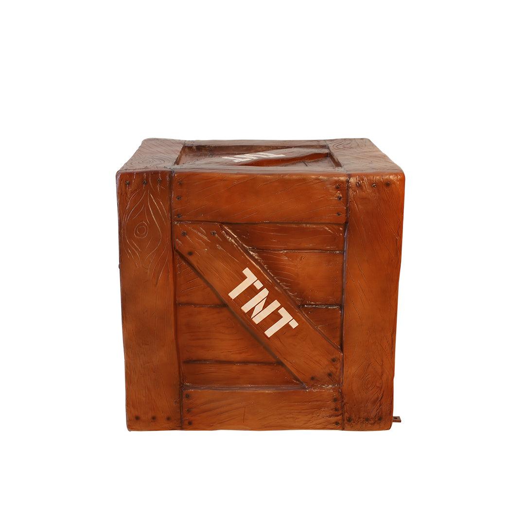 TNT Crate Statue - LM Treasures Prop Rentals 