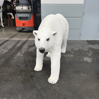 Polar Bear Walking Life Size Statue