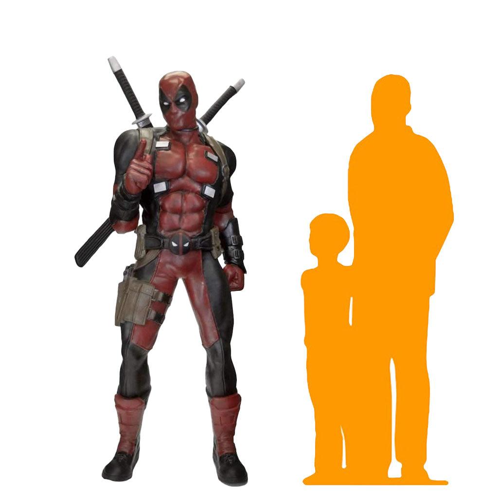 Super Hero Deadpool Life Size Statue - LM Treasures Prop Rentals 