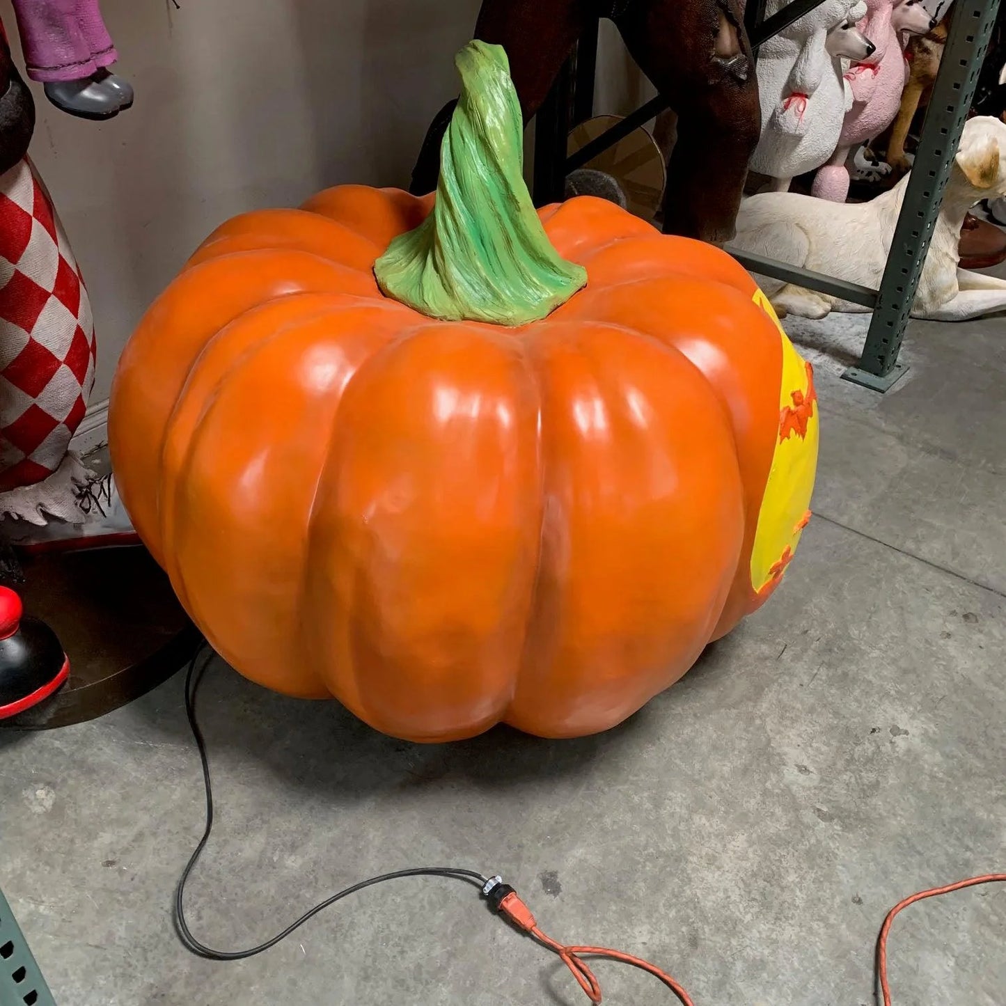 Graveyard Pumpkin Lantern Statue