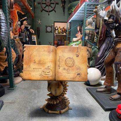 Witch's Book Pedestal Statue