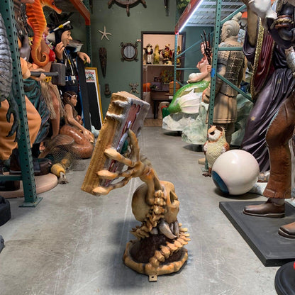 Witch's Book Pedestal Statue