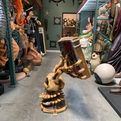 Witch's Book Pedestal Statue