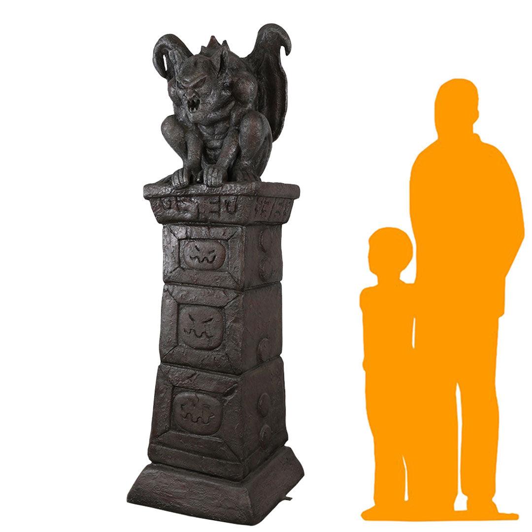 Gargoyle Pillar Statue - LM Treasures Prop Rentals 