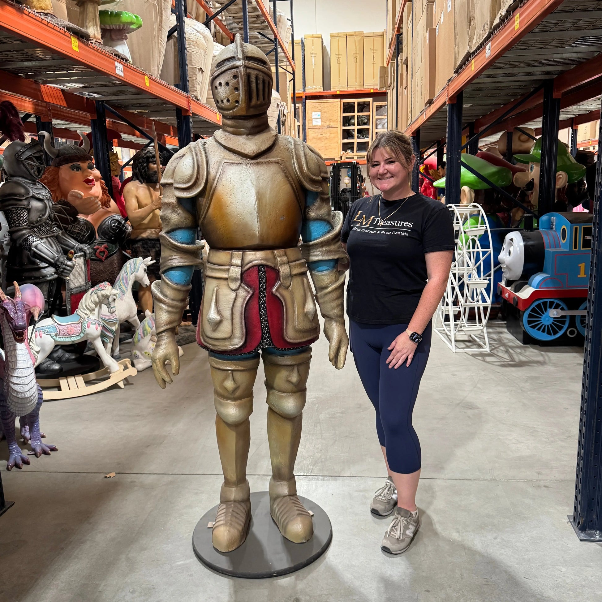 Knight Life Size Medieval Statue LS323-6451-T