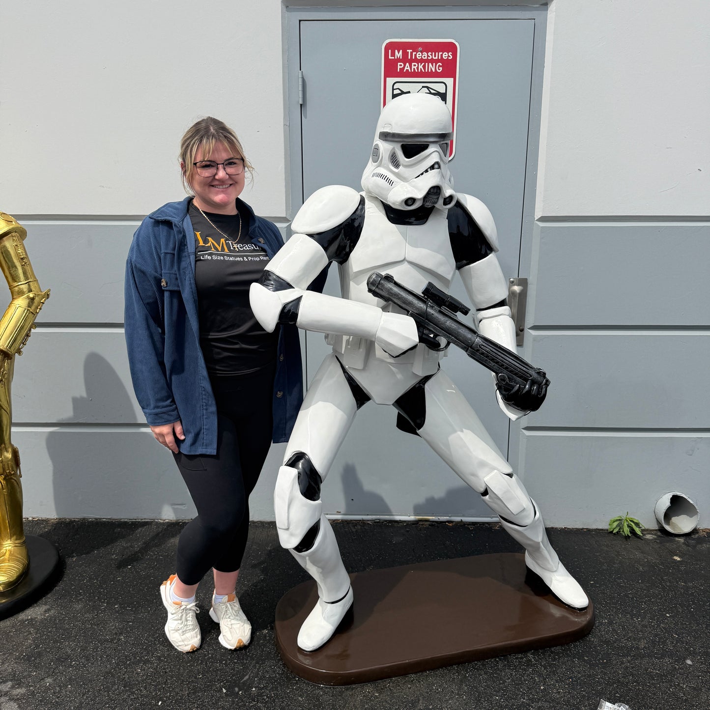 Space Trooper In Action Statue