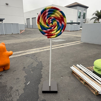Rainbow Swirl Lollipop Statue