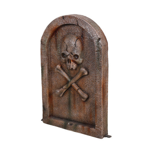 Gravestone With Skull Statue