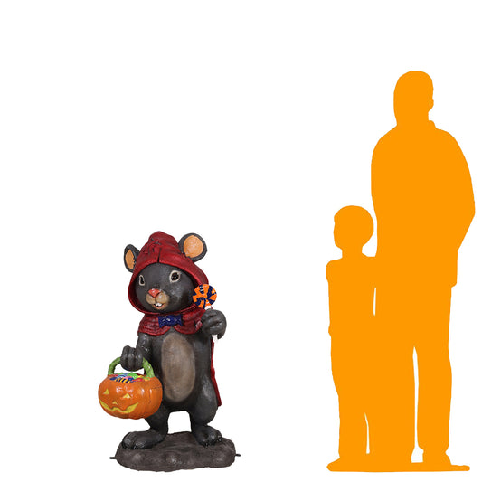 Red Riding Hood Mouse Halloween Statue