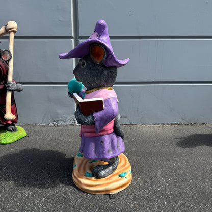 Witch Mouse Halloween Statue