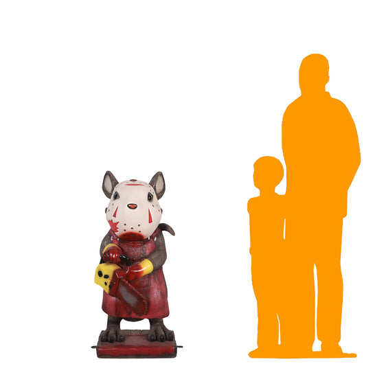 Killer Chainsaw Mouse Halloween Statue