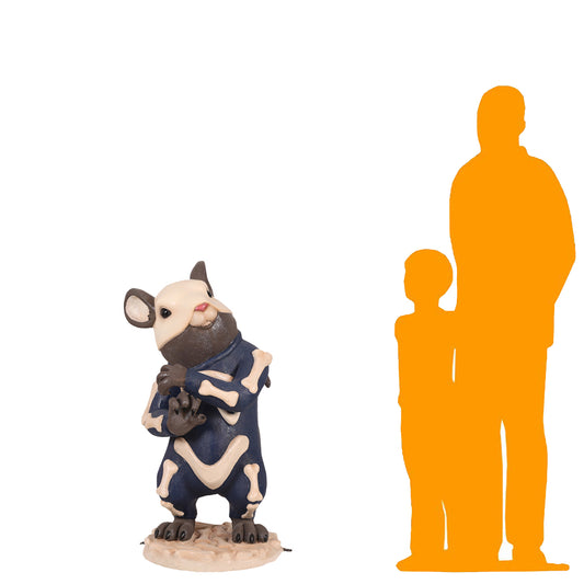 Skeleton Mouse Halloween Statue