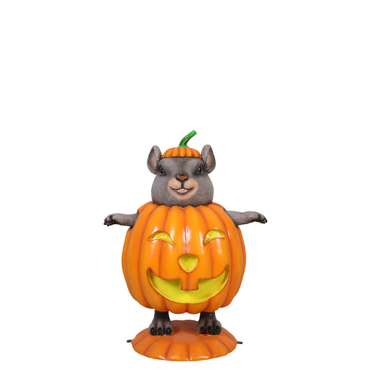 Pumpkin Mouse Halloween Statue