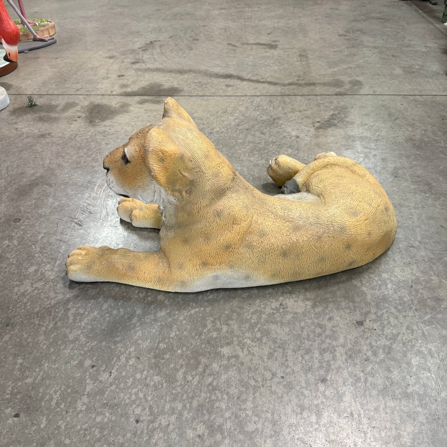 Lion Cub Laying Statue