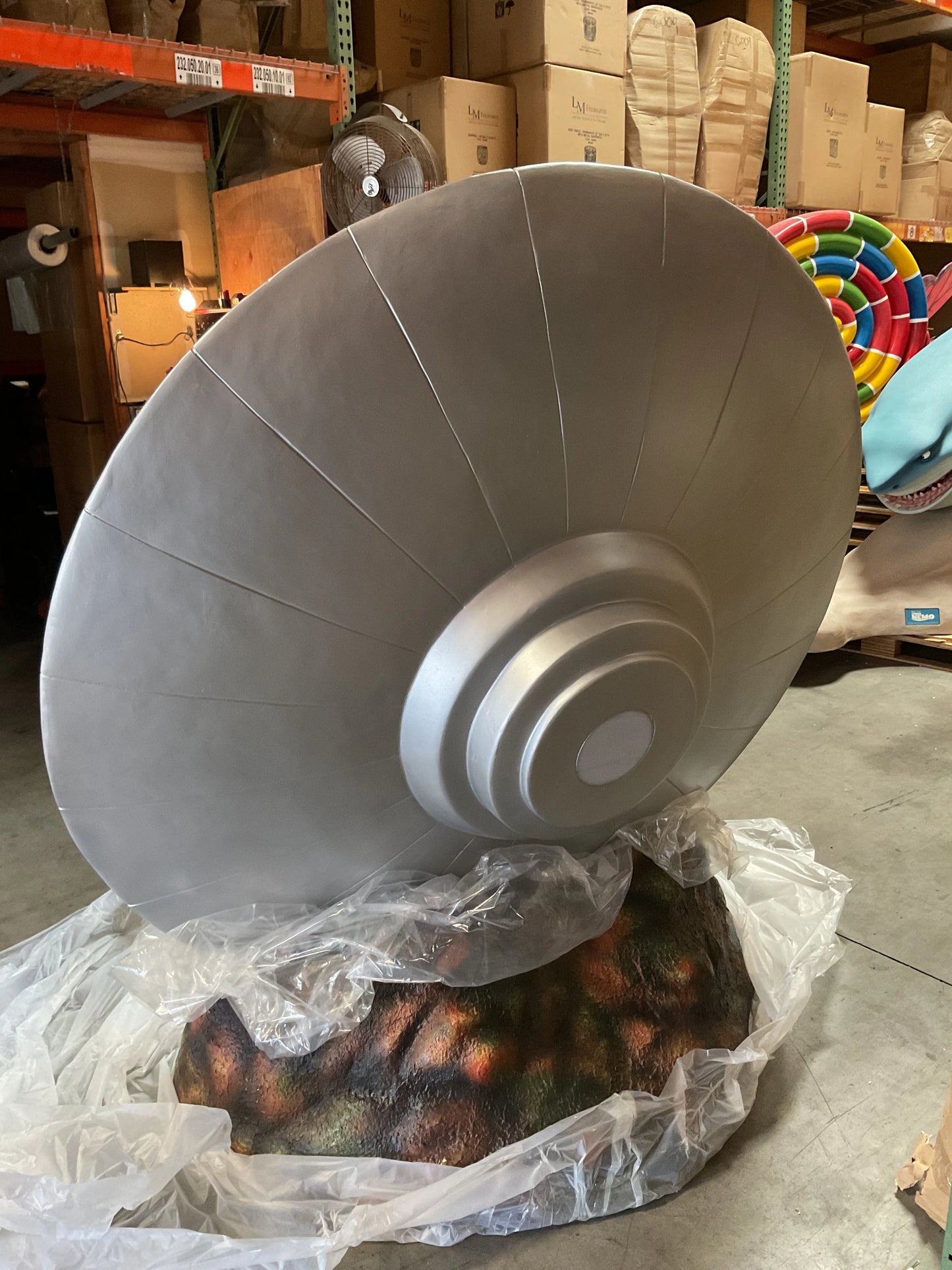 Large Crashed Alien Space Ship UFO Statue