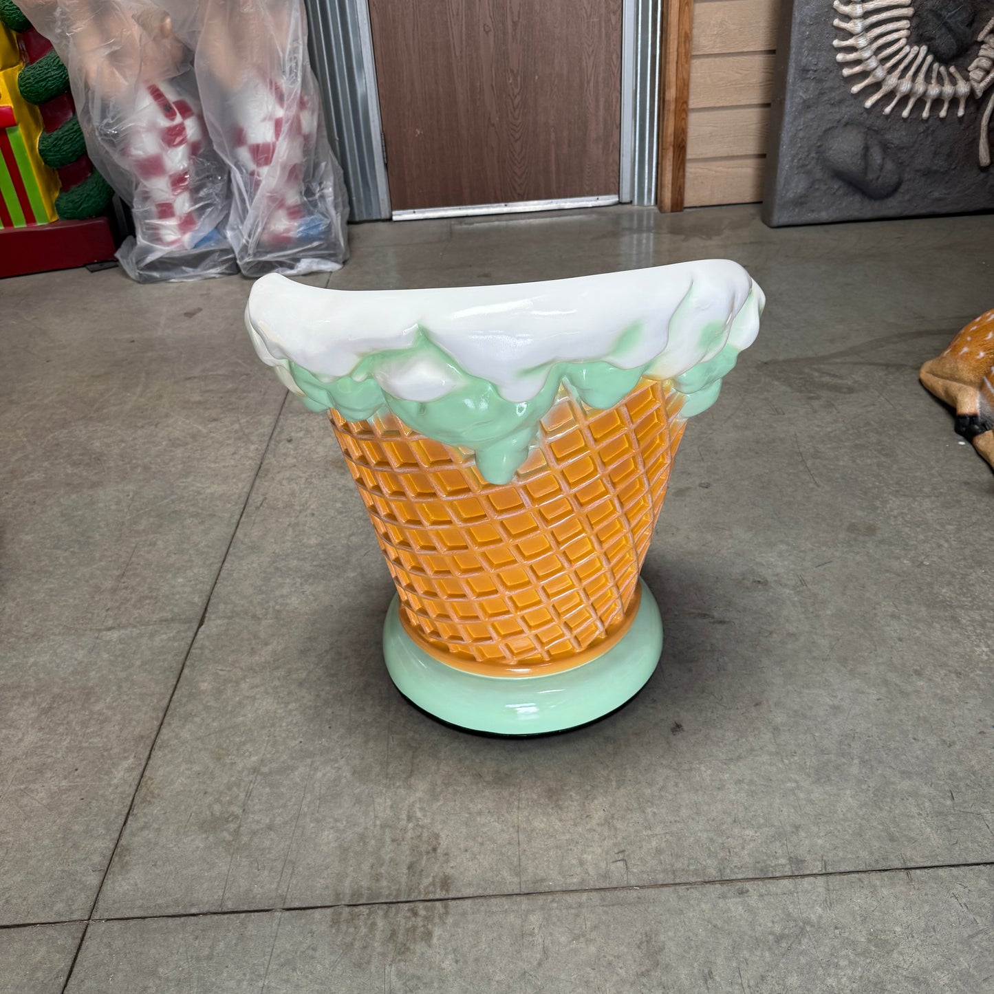 Mint Green Ice Cream Chair Statue