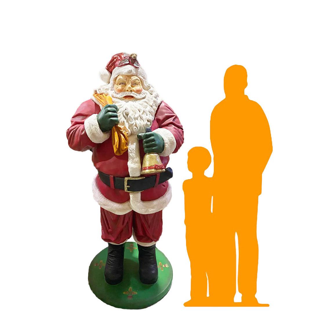 Santa Claus With Bag Christmas Statue - LM Treasures Prop Rentals 