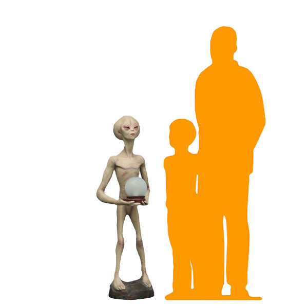 Alien Encounter With Lamp Statue