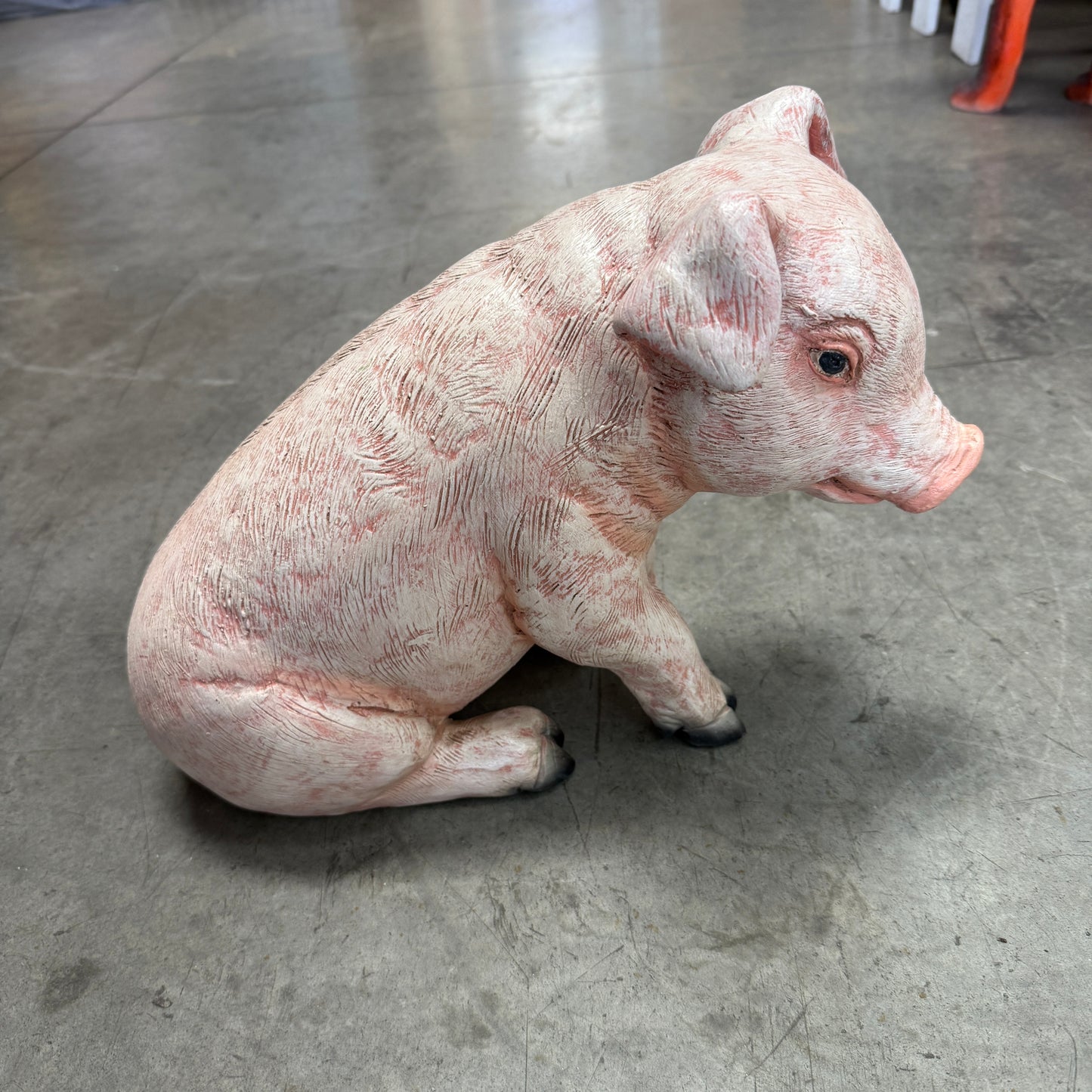 New Born Baby Pig Sitting Statue