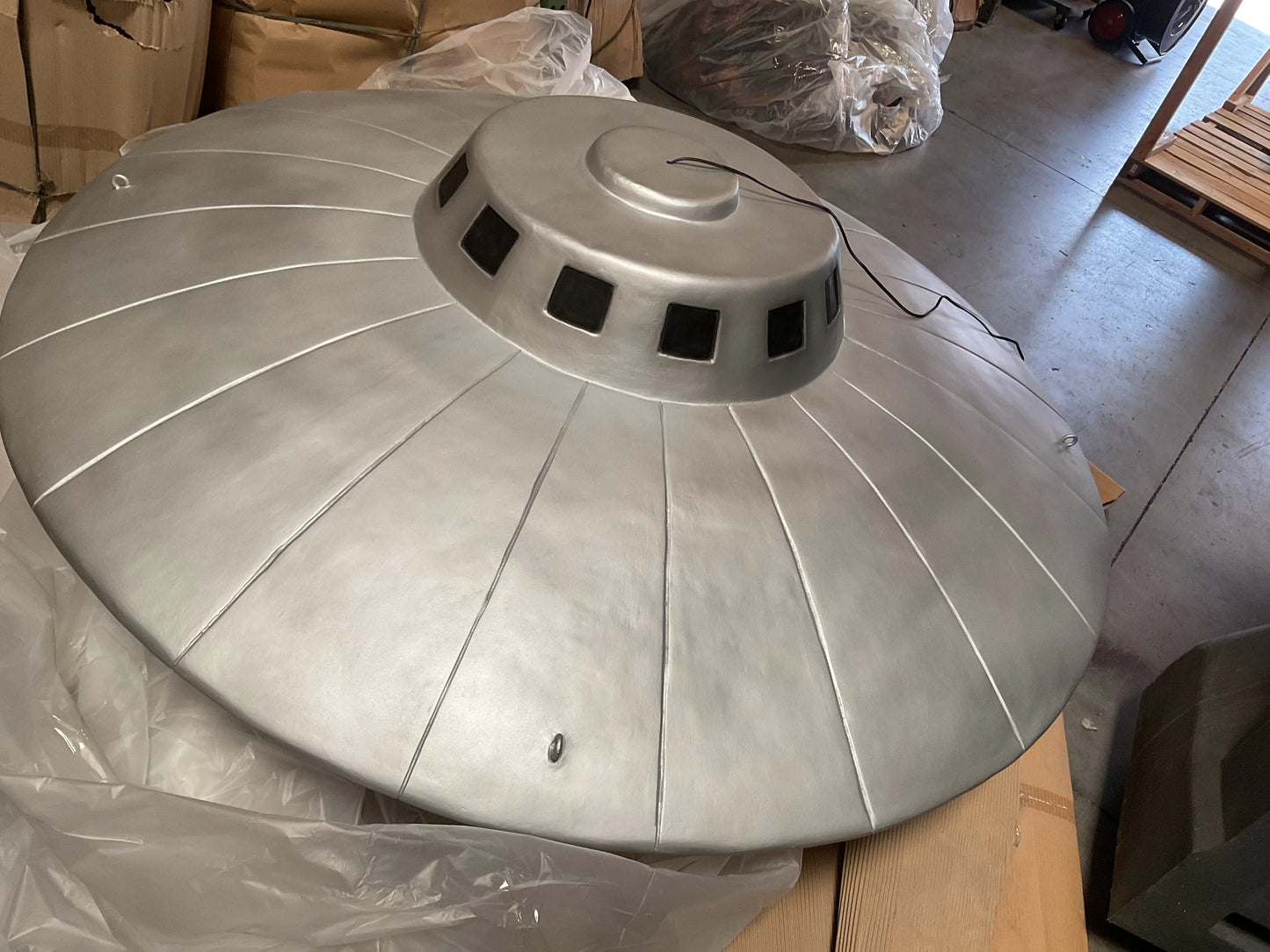 Large Hanging Alien Space Ship UFO Statue