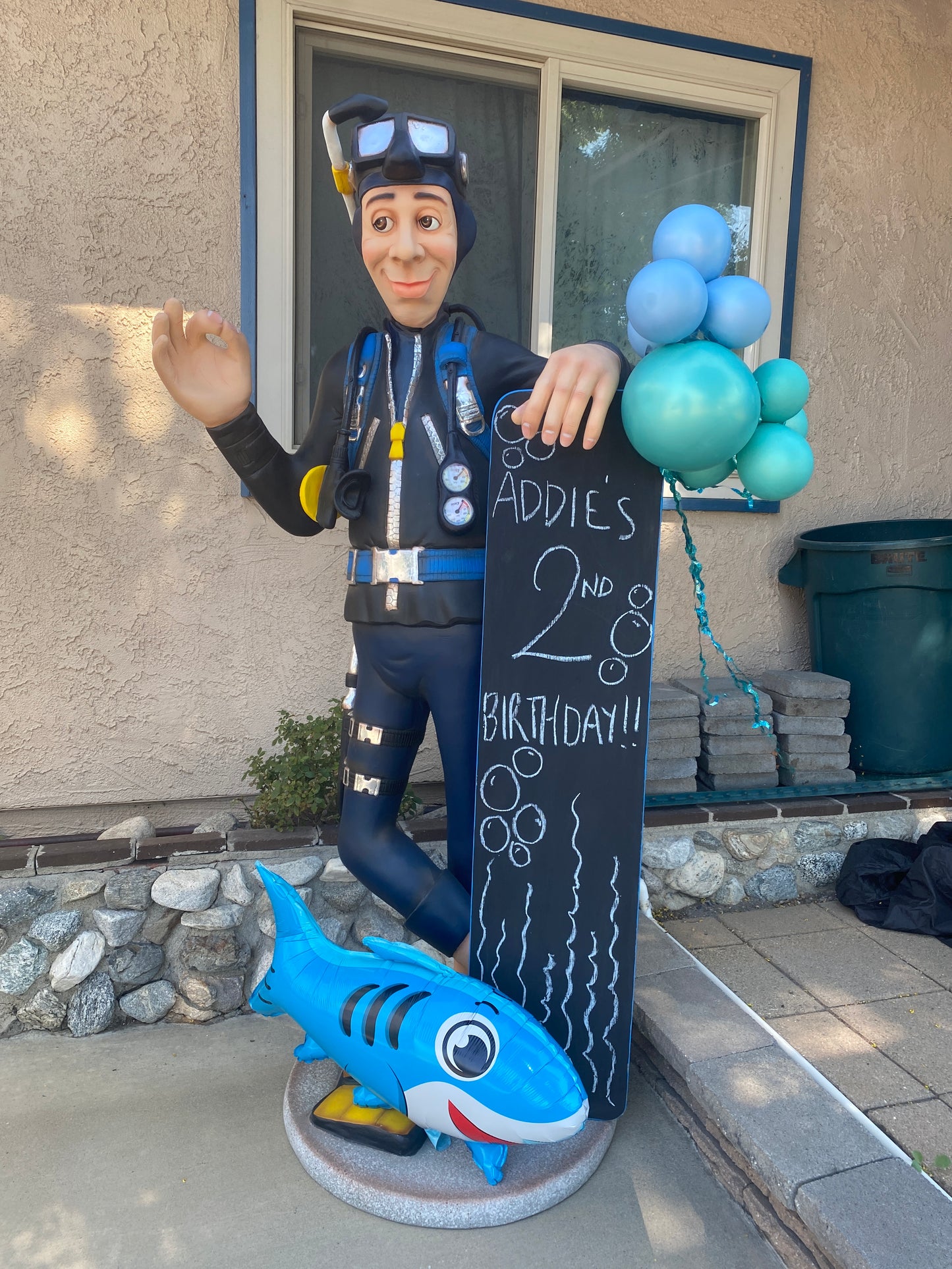 Diver With Menu Statue