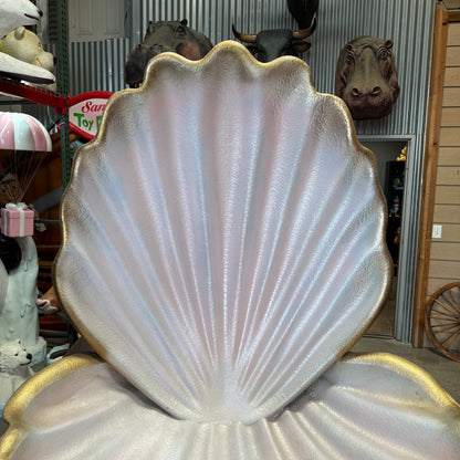 Large Clam Shell on Rock Statue