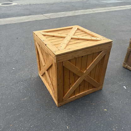 Square Wood Crate