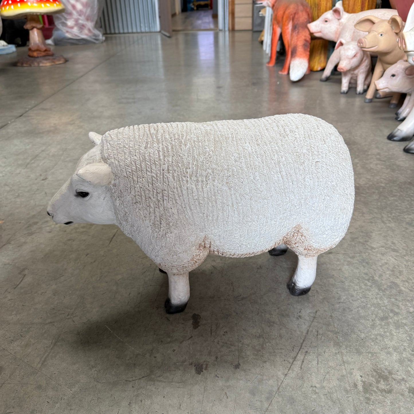 Texelaar Baby Sheep Head Up Statue