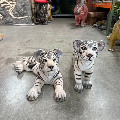 Siberian Tiger Cub Laying Statue