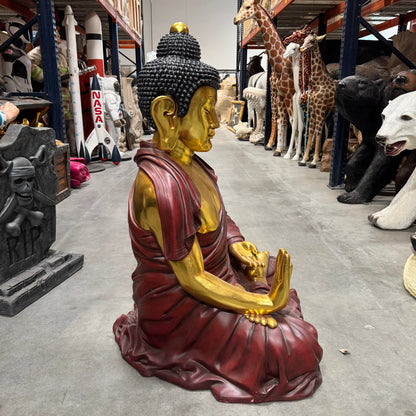Sitting Gold and Red Buddha Statue AA009-AASBG-H