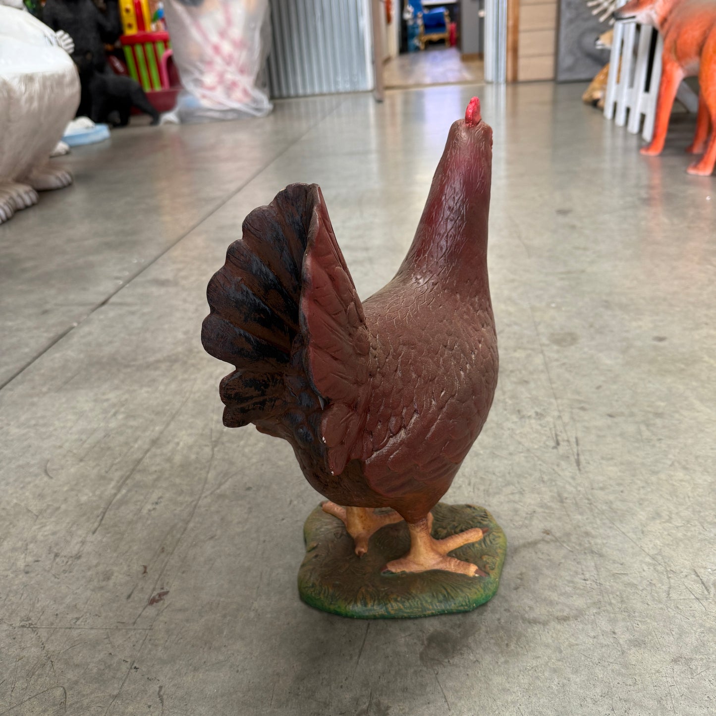 Red Chicken Statue