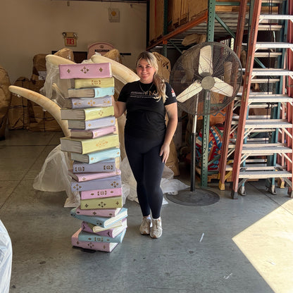 Large Stacked Books Statue